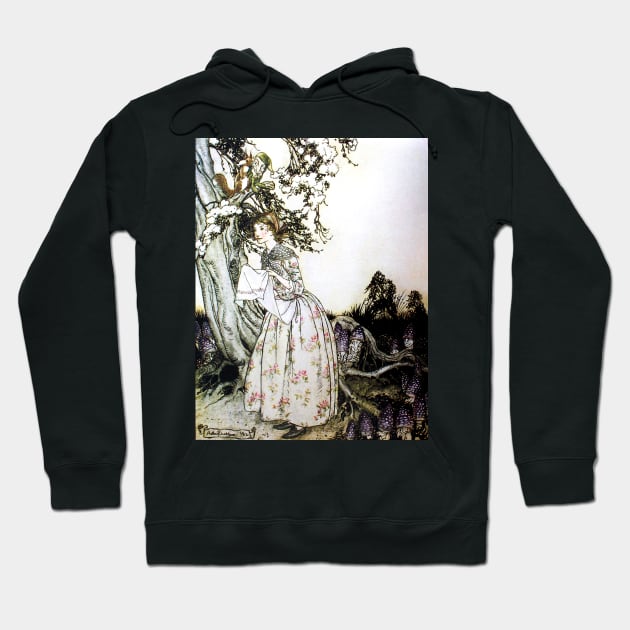 The Fair Maid - Mother Goose - Arthur Rackham Hoodie by forgottenbeauty